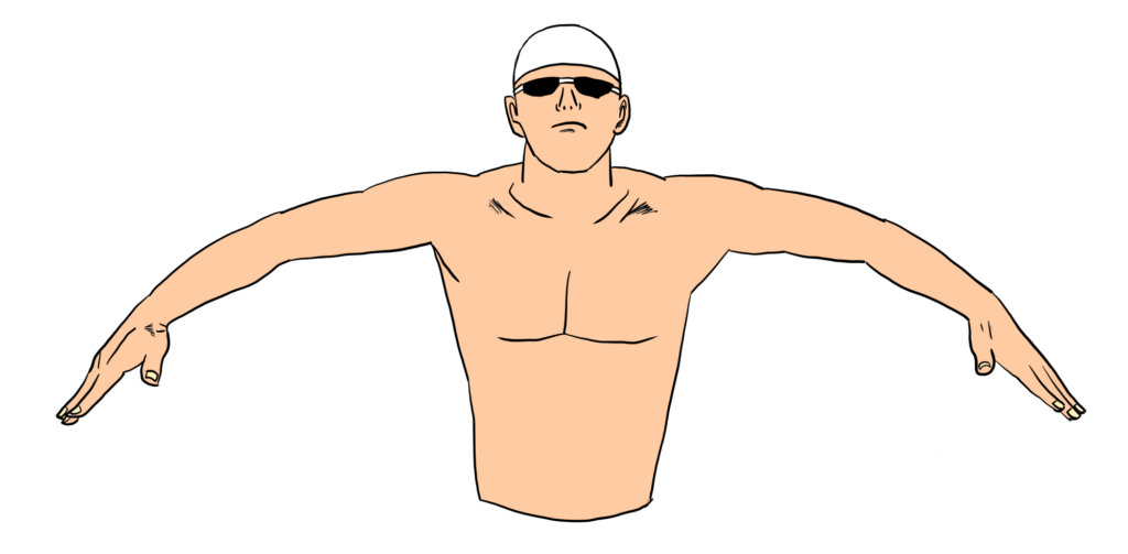 平泳ぎの手の形3