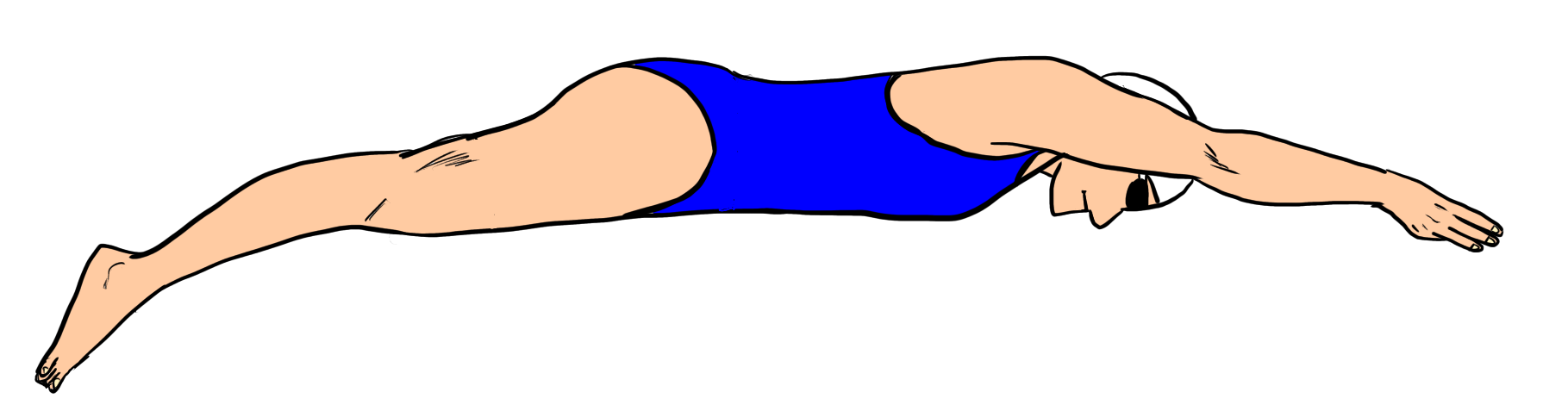 平泳ぎの伸びの姿勢