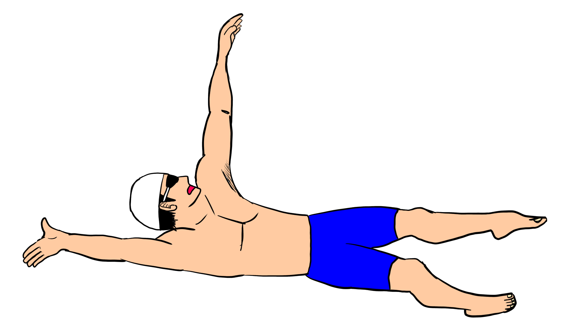 背泳ぎのリカバリー1