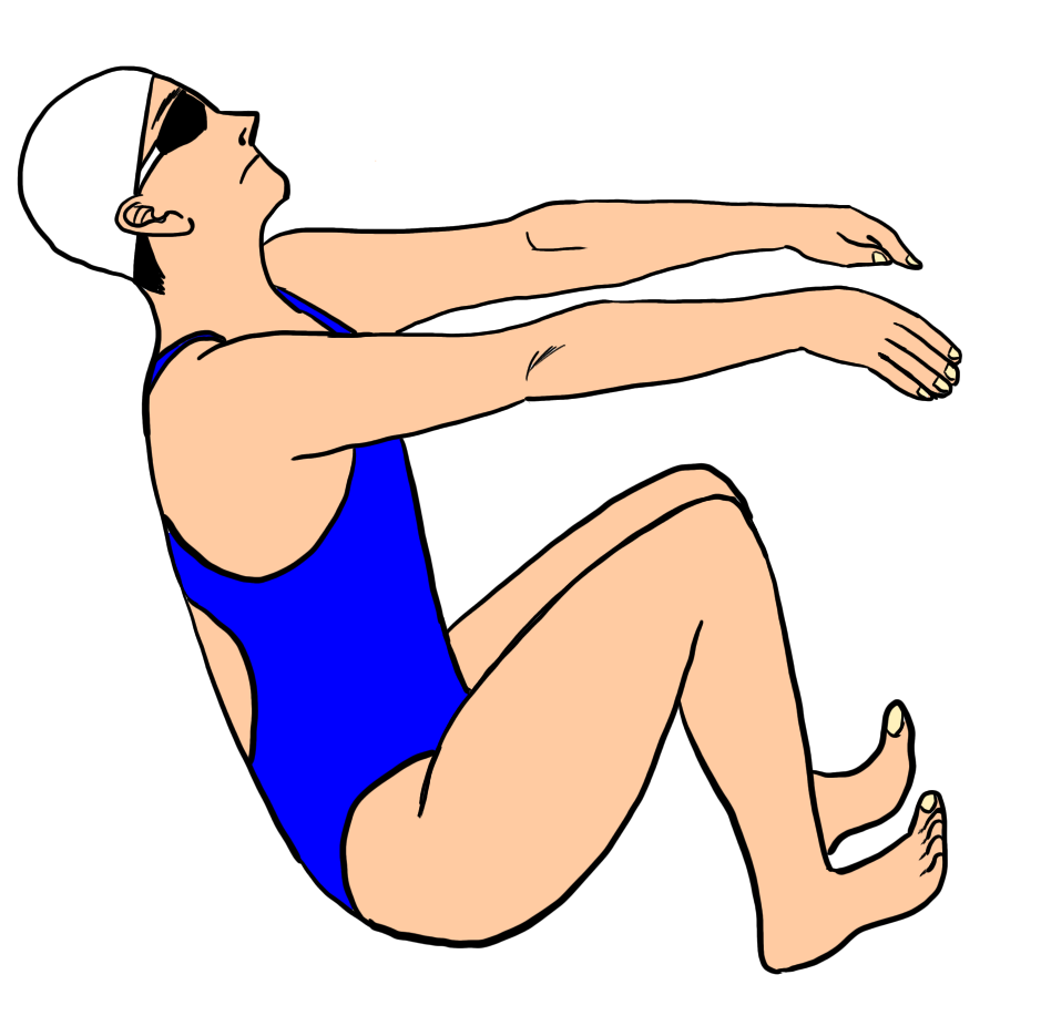 背泳ぎのスタート_女性_側方1